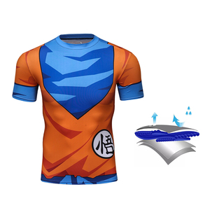 Impresión de transferencia de calor de manga corta erupción de <span class=keywords><strong>la</strong></span> bola del dragón del Anime Z patrón T Shirt - Product Image 5