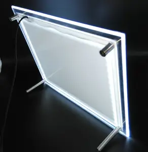 Tùy chỉnh Acrylic LED ánh sáng đơn chủ hiển thị đứng Tabletop Rack hiển thị - Product Image 1