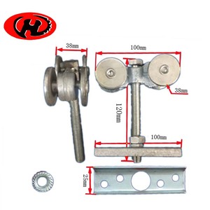 Roller de porte coulissante industrielle <span class=keywords><strong>pour</strong></span> porte supérieure, dispositif pivotant à 4 roues, haute résistance - Product Image 6