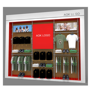 Tienda de ropa Muebles Soporte de piso Moda moderna Plata/Gabinete de exhibición de tela de color personalizado para tienda de ropa - Product Image 4