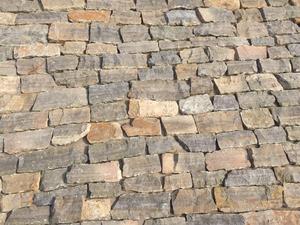 Tuile de toit rustique en <span class=keywords><strong>ardoise</strong></span> de pierre d'aménagement paysager jaune lâche pour le revêtement mural - Product Image 5