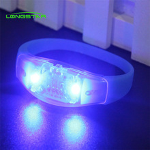 <span class=keywords><strong>Gran</strong></span> concierto de Led de moda logotipo personalizado Led parpadeante pulsera para fiesta - Product Image 2