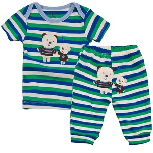 <span class=keywords><strong>Maman</strong></span> D'assurance Qualité 100% Coton Belle Bande Dessinée Nouveau-Né Bébé Ensemble Avec T-shirt Pantalon - Product Image 1