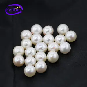 Feimefeirun-perles naturelles rondes d'eau douce, qualité AA +, 9 à 9.5mm, vente en gros