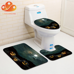De moda pp 3 pieza suave anti-slip de baño alfombras alfombra de <span class=keywords><strong>juego</strong></span> de halloween - Product Image 2