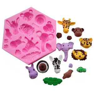 可爱动物系列派对装饰硅胶模具软糖蛋糕液体硅胶模具