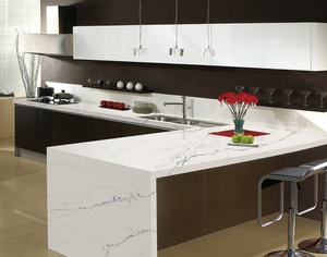 20 Ngày Giao Hàng Cắt Sẵn Phẳng Cạnh Thạch Anh Encimera Nhà Bếp Countertop - Product Image 6