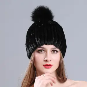ที่ดีที่สุด - ขาย mink หมวก fox fur ball