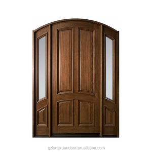 Puertas Interiores de Madera Maciza de Caoba con <span class=keywords><strong>Media</strong></span> Ventana y Aislamiento Térmico, Diseño Moderno Abatible - Product Image 2