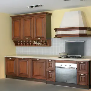 Простой американский стандартный кухонный шкаф для деревянной мебели