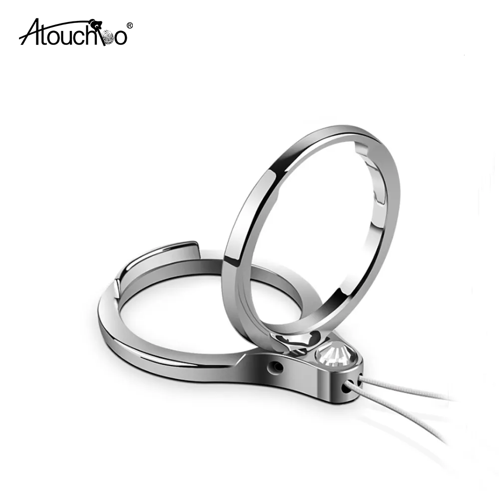 Atouchbo Universal Metal Ponsel Pemegang Cincin Tangan Stand Fleksibel Ponsel untuk iPhone 6 S 7 Plus XS XR X Max