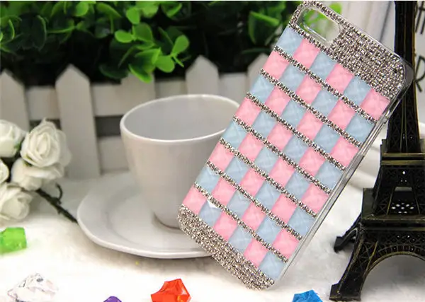 venda quente colorido diamante bling caso de cristal capa para iphone 6