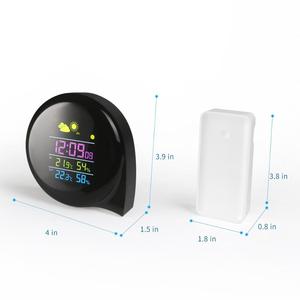 2017 CE rosh sans fil intérieur/extérieur numérique hygromètre thermomètre avec horloge - Product Image 5