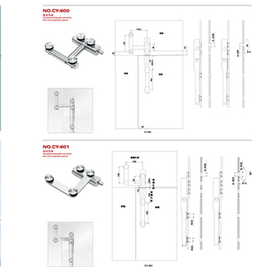 Accesorio de vidrio de diseño moderno de alta calidad <span class=keywords><strong>para</strong></span> puerta corredera - Product Image 2