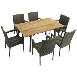 Restaurante al aire libre muebles de jardín de madera de <span class=keywords><strong>teca</strong></span> mesa de <span class=keywords><strong>comedor</strong></span> y silla conjunto - Product Image 1