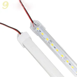 Led Strip ตู้โชว์แถบแข็งนำแผ่นแข็งสีดำ... แถบ LED กันน้ำ12V SMD5050 RGB 50ซม. 100ซม. 60LEDs