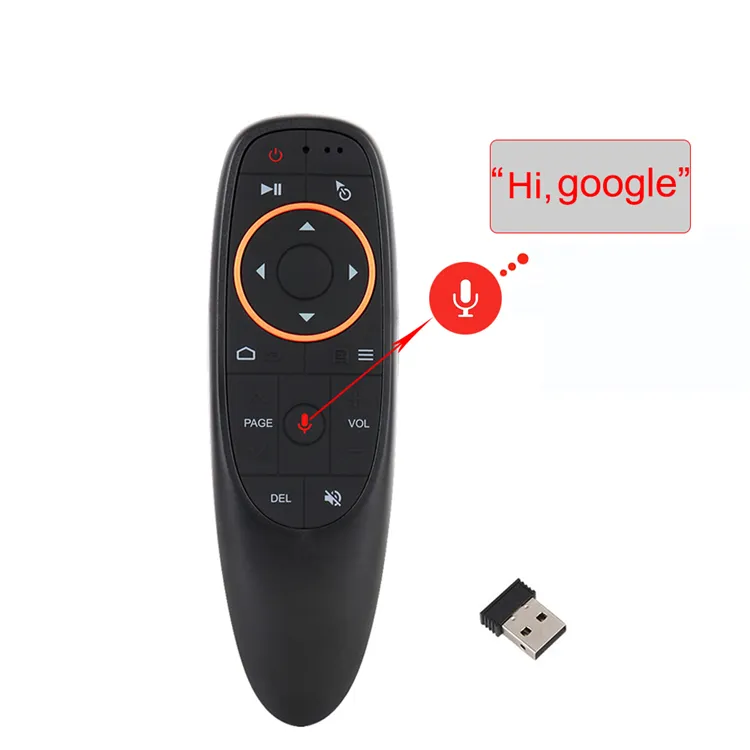 G10 Telecomando Vocale g10s Air Mouse Remote Control 2.4G Wireless 6 Assi Giroscopio per il PC Android TV Box