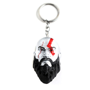 Llavero de la película <span class=keywords><strong>god</strong></span> <span class=keywords><strong>of</strong></span> <span class=keywords><strong>war</strong></span>, aleación de zinc, máscara artesanal - Product Image 2