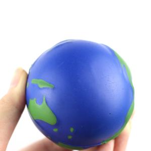 Синий мяч для снятия стресса в форме земли, мягкий мяч для снятия стресса из полиуретана с принтом на заказ, мягкие игрушки-мячи для снятия стресса - Product Image 4