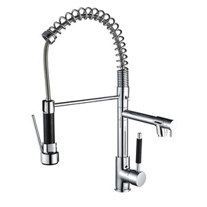 Chapeamento De Cromo De Nível Único Torneira De Pia De Latão cUPC Pull Down Pulverizador Torneiras De Cozinha 3 Way Water Outlet Kitchen Mixer Tap