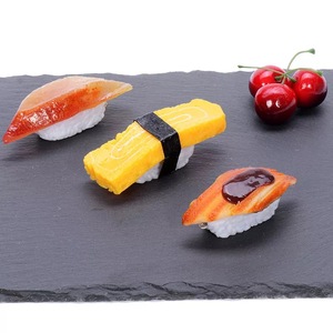 Ensemble d'assiettes et de plats traiteur, Set de table en ardoise, assiettes grises décoration de mariage japonais, nouveauté 2020 - Product Image 2