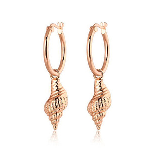 Gemnel 925 In argento Sterling placcato Oro dei monili di Shell Conchiglia <span class=keywords><strong>Orecchini</strong></span> di Goccia <span class=keywords><strong>per</strong></span> la donna - Product Image 3