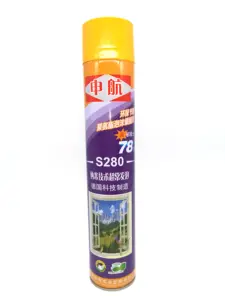 Aerosol de espuma de poliuretano PU de expansión para todas las estaciones de 750ml