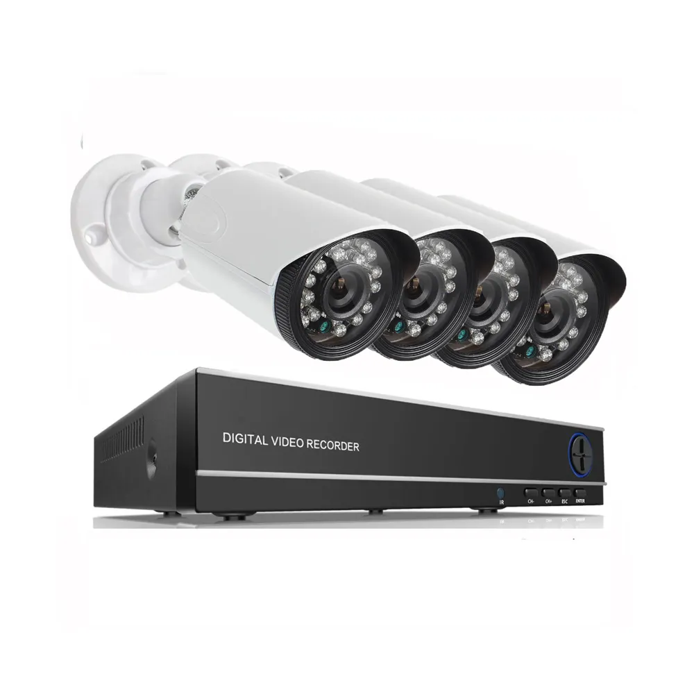 고해상도 2MP CCTV 카메라 시스템 감시 키트 2MP 4CH AHD DVR