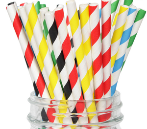Venta wholesale PROFESSIONAL stripes Recycled Biodegradable tea <span class=keywords><strong>bubble</strong></span> paper small straws China - Product Image 1