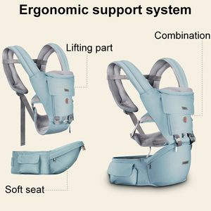 Doux allo <span class=keywords><strong>ergo</strong></span> respirant coton adulte bébé voyage système wrap transporteur avec siège - Product Image 4