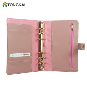 Planner Binder Planner 2022 Custom Loose Leaf Zipper Bags Envelope System Leather Planner Budget Binder 6 Ring Binder With Label Stickers