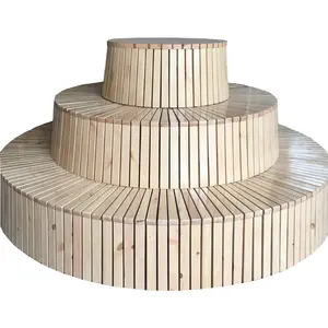 Banco Redondo de Madera para Árbol de Parque, Banco de Parque para Árbol - Product Image 1