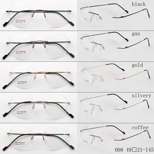 2019 новый дизайн высококачественные титановые очки без оправы с эффектом памяти, очки с защитой от синего света 008