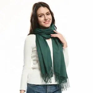 צעיף פאשמינה חלק וזול מפוליאסטר מוברש באיכות גבוהה, צעיפי קשמיר מלאים רבי מכר בחנות המקוונת - Product Image 1
