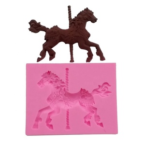 Molde de silicona líquida con forma de <span class=keywords><strong>caballo</strong></span> 3D, herramientas de silicona <span class=keywords><strong>Fondant</strong></span> - Product Image 3