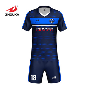 Sublimation customized soccer uniforms cheap set polyester shirt can do logo embroidery football jerseys - Product Image 5