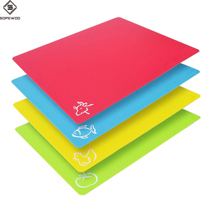 Tabla de cortar de plástico <span class=keywords><strong>Flexible</strong></span> Extra gruesa, 4 piezas, venta al por mayor - Product Image 3