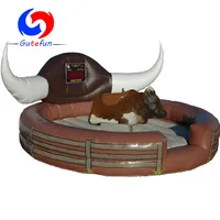 Atacado ao ar livre bull jogo de combate mecânico balde, mecanismo inflável touro para venda barato
