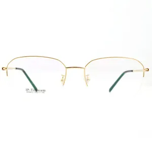 Wholesale Comfortable Nose Pad Titanium Unisex Optical Eyeglasses Frame in Stock for Reading Glasses High Standard CE Vintage