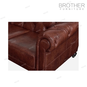 <span class=keywords><strong>2</strong></span> places <span class=keywords><strong>chesterfield</strong></span> en cuir véritable antiquités meubles ensembles salon canapé ensemble - Product Image 4