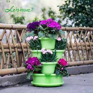 Leizisure colgando de fresa vertical apilable plantador de jardín de plástico macetas flor - Product Image 1