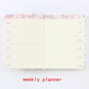 Agenda Planificadora Semanal y Diaria Flora A6, Organizador sin Fecha, Cuaderno de Tapa Dura, Estilo Espiral, para Uso Personal, Regalo, Cubierta de Papel con Aspecto de Cuero - Product Image 5
