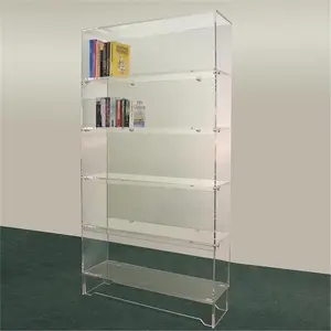 2019 plexiglass 5 camada divisor organizador estante de livros de acrílico moderno