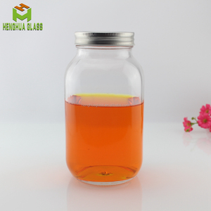 عينة مجانية 250 مللي 500 مللي 1000 مللي 8oz 16oz 32oz مربع جرة زجاجية ل المربى المخللات العسل تعليب الحلوى الغذاء مع أغطية معدنية - Product Image 5