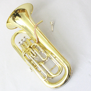OEM <span class=keywords><strong>Prix</strong></span> d'usine chinois Modèle professionnel Vannes de compensation de tonalité en Bb/F laqué or <span class=keywords><strong>Euphonium</strong></span> - Product Image 1