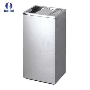 Hotel and Restaurant Lobby Use Stainless Steel <strong>Swing</strong> Lid Rubbish <strong>Bins</strong> - Product Image 2