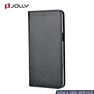 Fabrication Noir Personnaliser Folio En Cuir De Couverture de Téléphone Mobile pour OnePlus 5 T 6