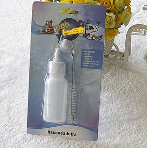 Núm Vú Mềm Cho Bé Pet Dog Cat Animal Puppy Poodle 60 Ml Bình Sữa Cho Bú Với Bàn Chải Làm Sạch Núm Vú - Product Image 1