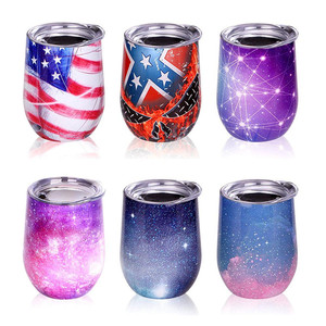 Venta caliente impreso doble pared con aislamiento termo de acero inoxidable de <span class=keywords><strong>vino</strong></span> vacío vaso con tapa - Product Image 2