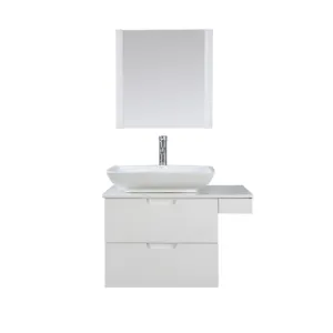 Grado Superior de moda blanco moderno lavabo vanidad del gabinete del cuarto de baño del con espejo